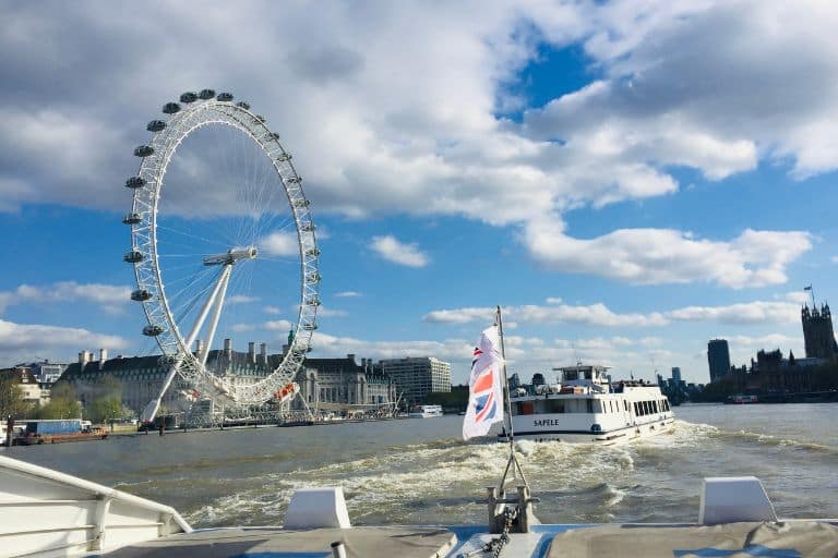 London Eye and river boats London