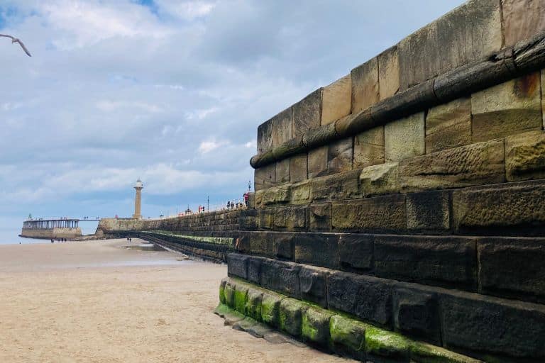 Whitby West Pier and beach