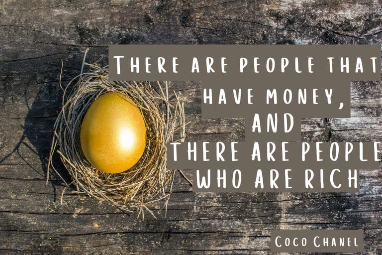 There are people that - golden egg in a nest - Coco Chanel quote